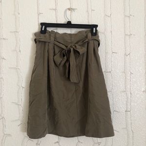 paper bag skirt (olive)